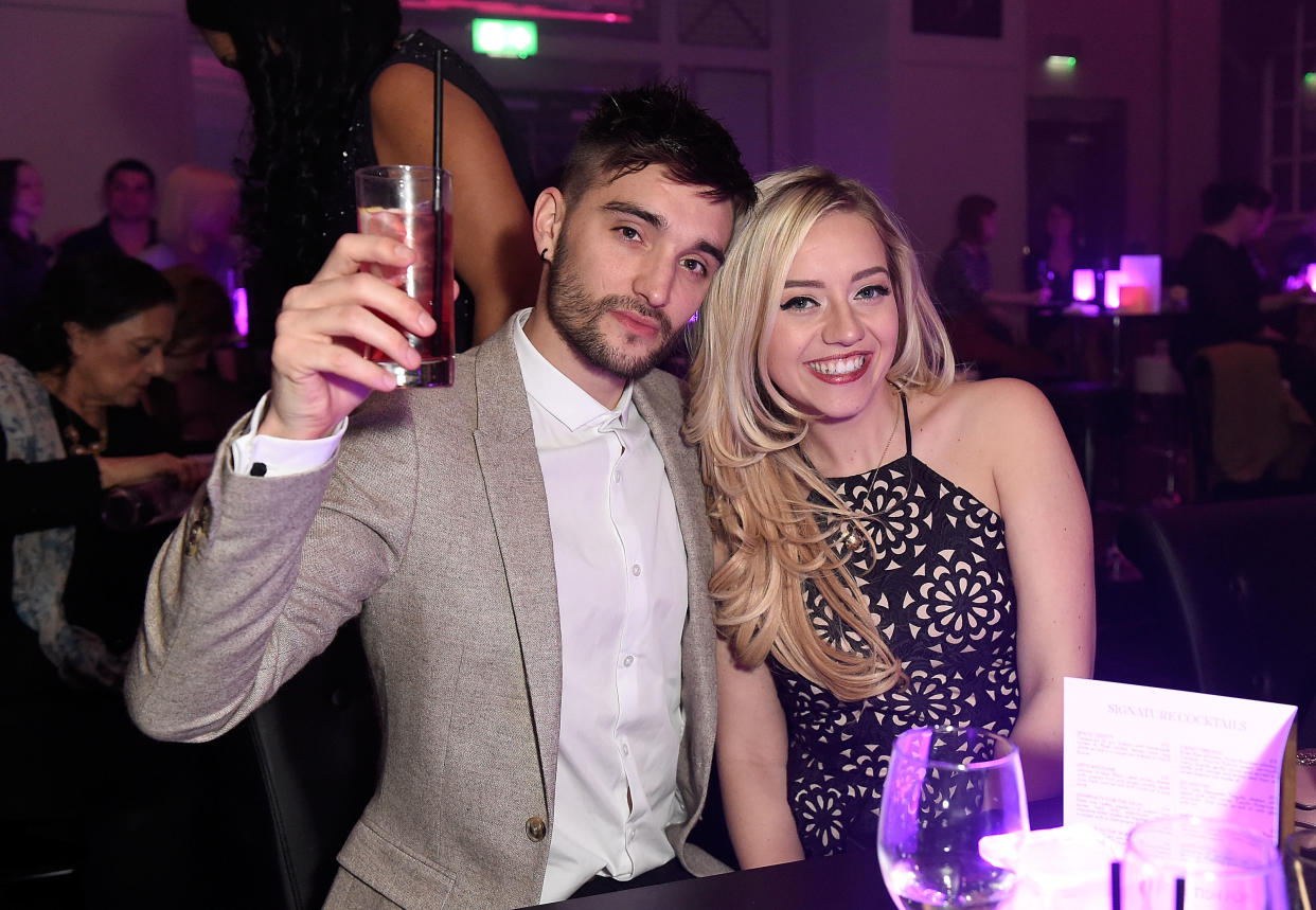 LONDON, ENGLAND - MAY 04:  Tom Parker and Kelsey Hardwick attend The London Cabaret Club launch party at The Bloomsbury Ballroom on May 4, 2016 in London, England.  (Photo by David M. Benett/Dave Benett / Getty Images for The London Cabaret Club )