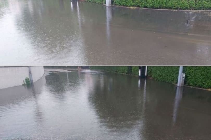 Flooding on Countess Road in East Lothian