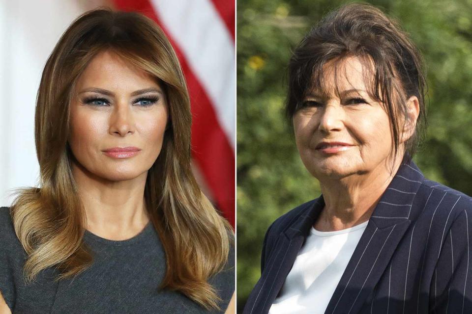 <p>Chip Somodevilla/Getty; ERIC BARADAT/AFP via Getty </p> Melania Trump (left), Amalija Knavs