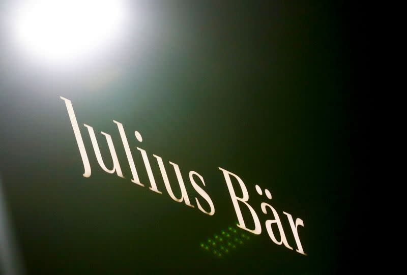 FILE PHOTO: Logo of Swiss private bank Julius Baer is seen in Zurich
