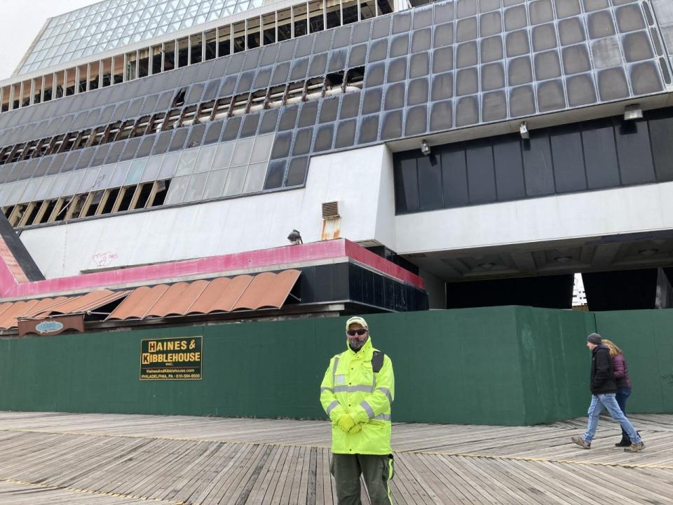 Joe Schwabe works as an Atlantic City "ambassador" on the boardwalk and tells stories about the city's history.