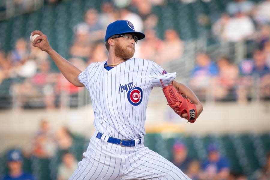 Cam Sanders has become one of the top pitching prospects for the Chicago Cubs this season. His father Scott spent seven seasons pitching in the big leagues.