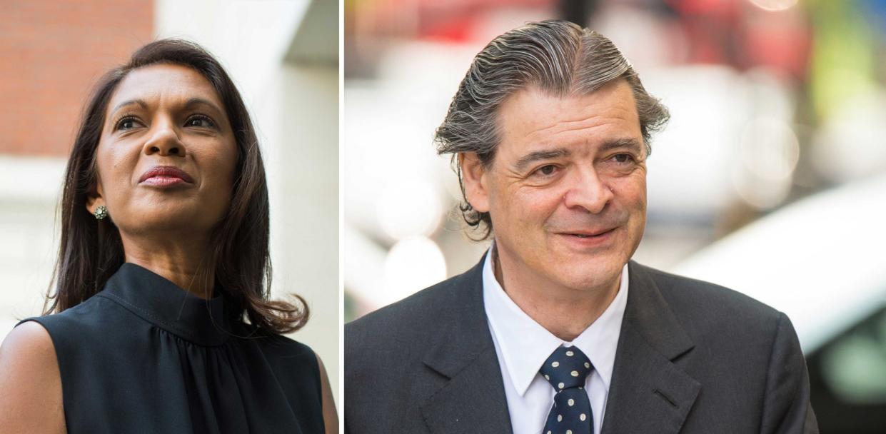 Gina Miller and Rhodri Philipps (PA Images)