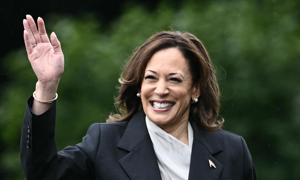 <span>US vice-president Kamala Harris in Washington overnight.</span><span>Photograph: Brendan Smialowski/AFP/Getty Images</span>