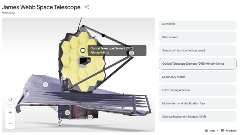 3D model of the James Webb Space Telescope