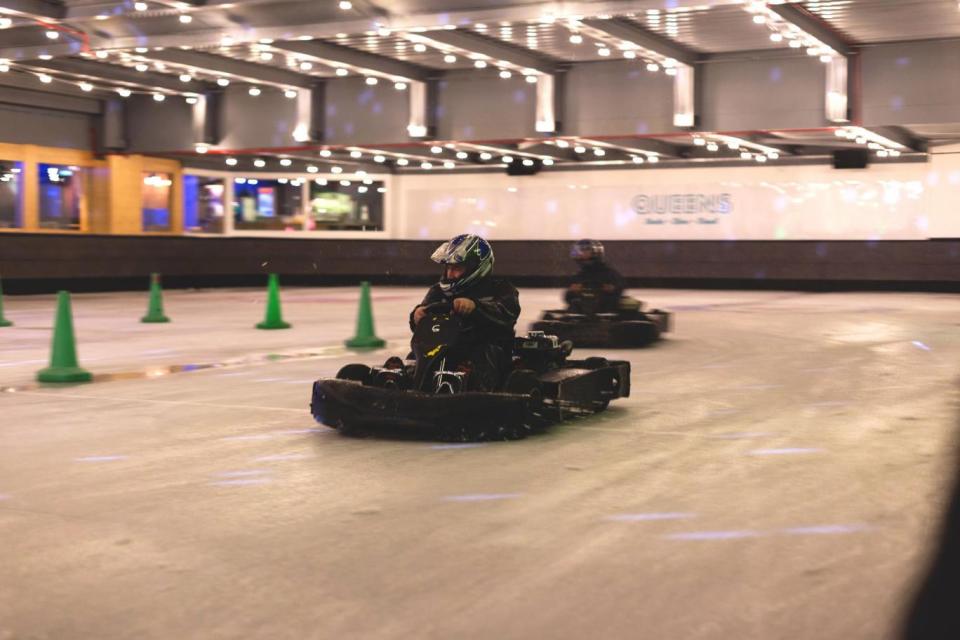 Snow drift: Ice Karting at Queens