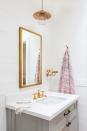 <p>Bold brass accents, shiplap, and a neutral color palette-we're completely obsessed. Choose colorful towels to mix it up a bit.</p><p>See more at <a rel="nofollow noopener" href="http://amberinteriordesign.com/projects/client-oh-hi-ojai/" target="_blank" data-ylk="slk:Amber Interiors;elm:context_link;itc:0;sec:content-canvas" class="link ">Amber Interiors</a>.</p>