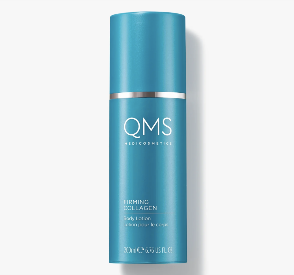 <p><a href="https://www.qmsmedicosmetics.com/products/firming-collagen-body-lotion" rel="nofollow noopener" target="_blank" data-ylk="slk:Shop Now;elm:context_link;itc:0;sec:content-canvas" class="link ">Shop Now</a></p><p>Firming Collagen Body Lotion</p><p>qmsmedicosmetics.com</p><p>$100.00</p>