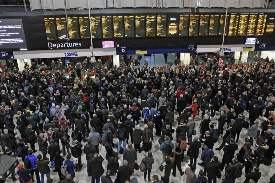 Nearly all trains in and out of the station were delayed. (Nigel Howard)