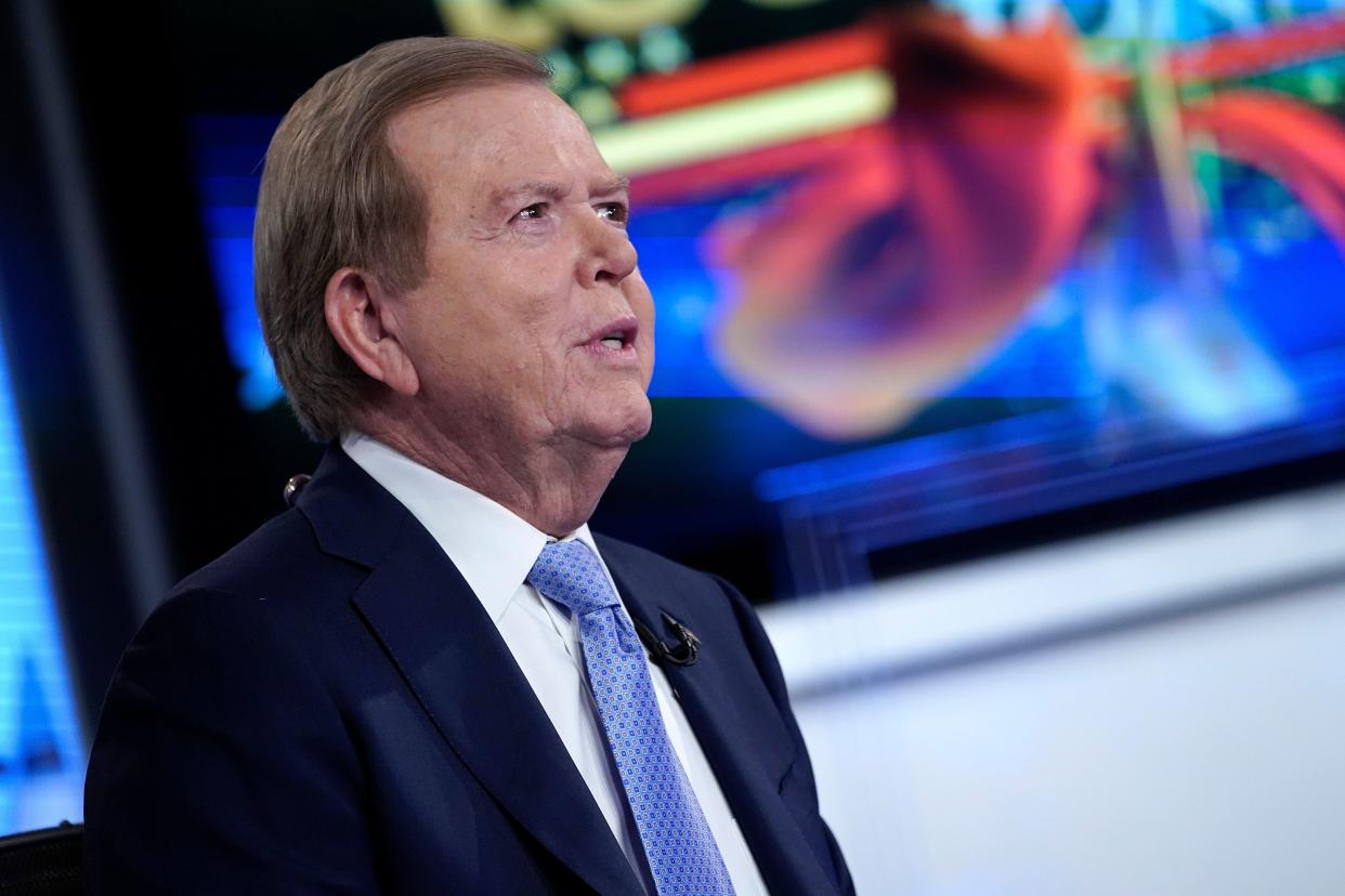 "Lou Dobbs Tonight" on Fox Business Network has become a hub for wild conspiracies about the 2020 election. (John Lamparski via Getty Images)