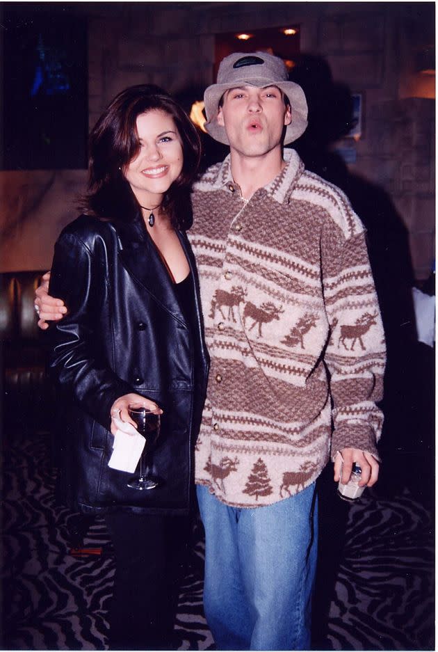 Thiessen and Green during the “Beverly Hills, 90210” 200th episode party at Planet Hollywood in Beverly Hills, California, in 1997. In March, Green shared how 