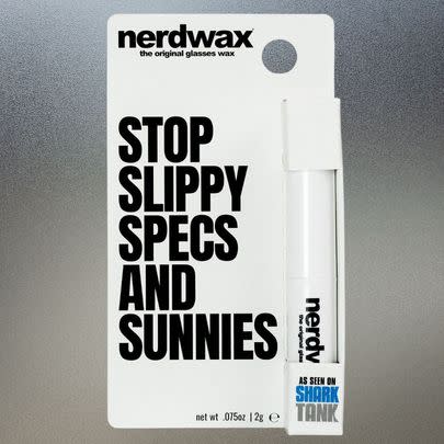 A non-slip wax for glasses