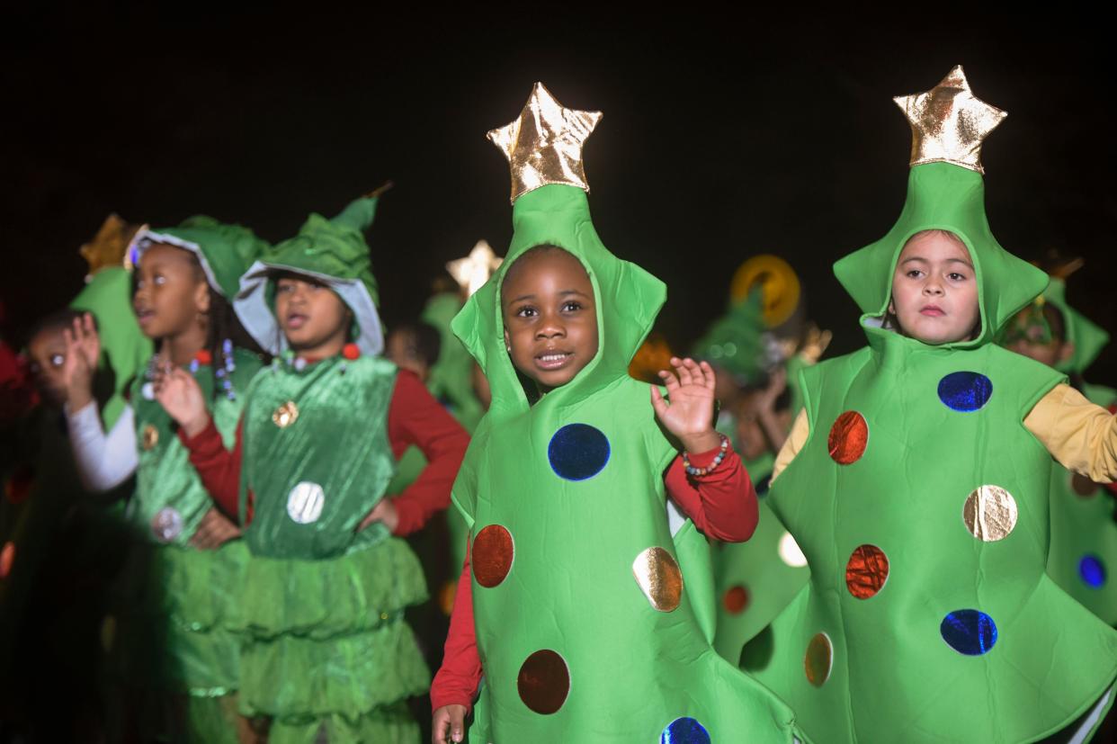 FILE - The Bayvale elementary school steppers walk in the Augusta Christmas Parade down Broad Street on Saturday, Dec. 10, 2022. The parade returns Dec. 9.