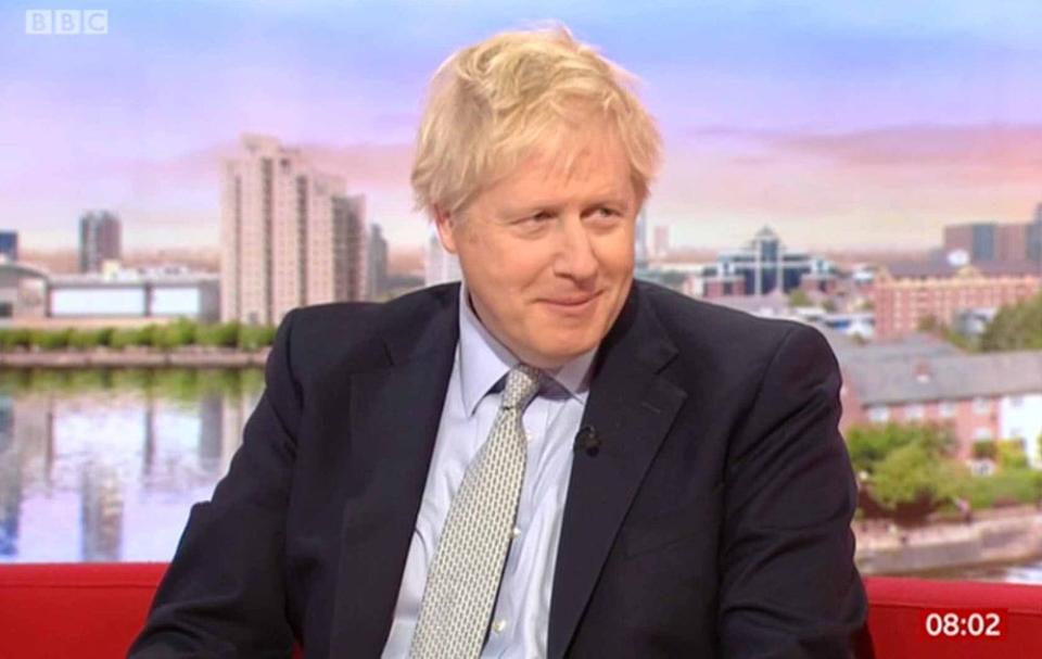 Boris Johnson grew flustered at questions over his relatability (BBC)