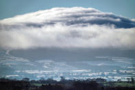 Clouds are seen over the Pennies from Bishop Auckland, County Durham. (PA)