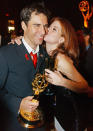 <p>Eric McCormack celebrated his outstanding lead actor in a comedy series win with <em>Will & Grace </em>costar Debra Messing, who was also nominated that year. </p>