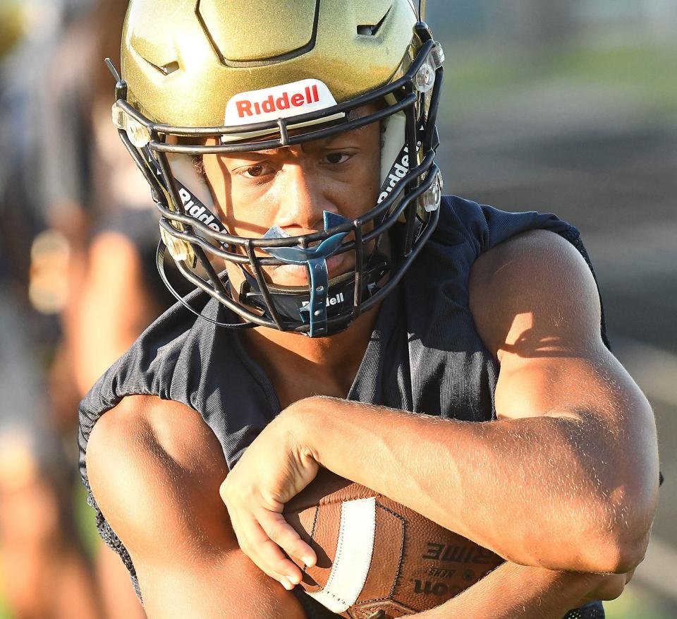 North Brunswick goes through drills Tuesday Aug. 1, 2023 in Leland, N.C. High School football kicked off this week with coaches and players hitting the practice fields across the area. (KEN BLEVINS/STARNEWS)