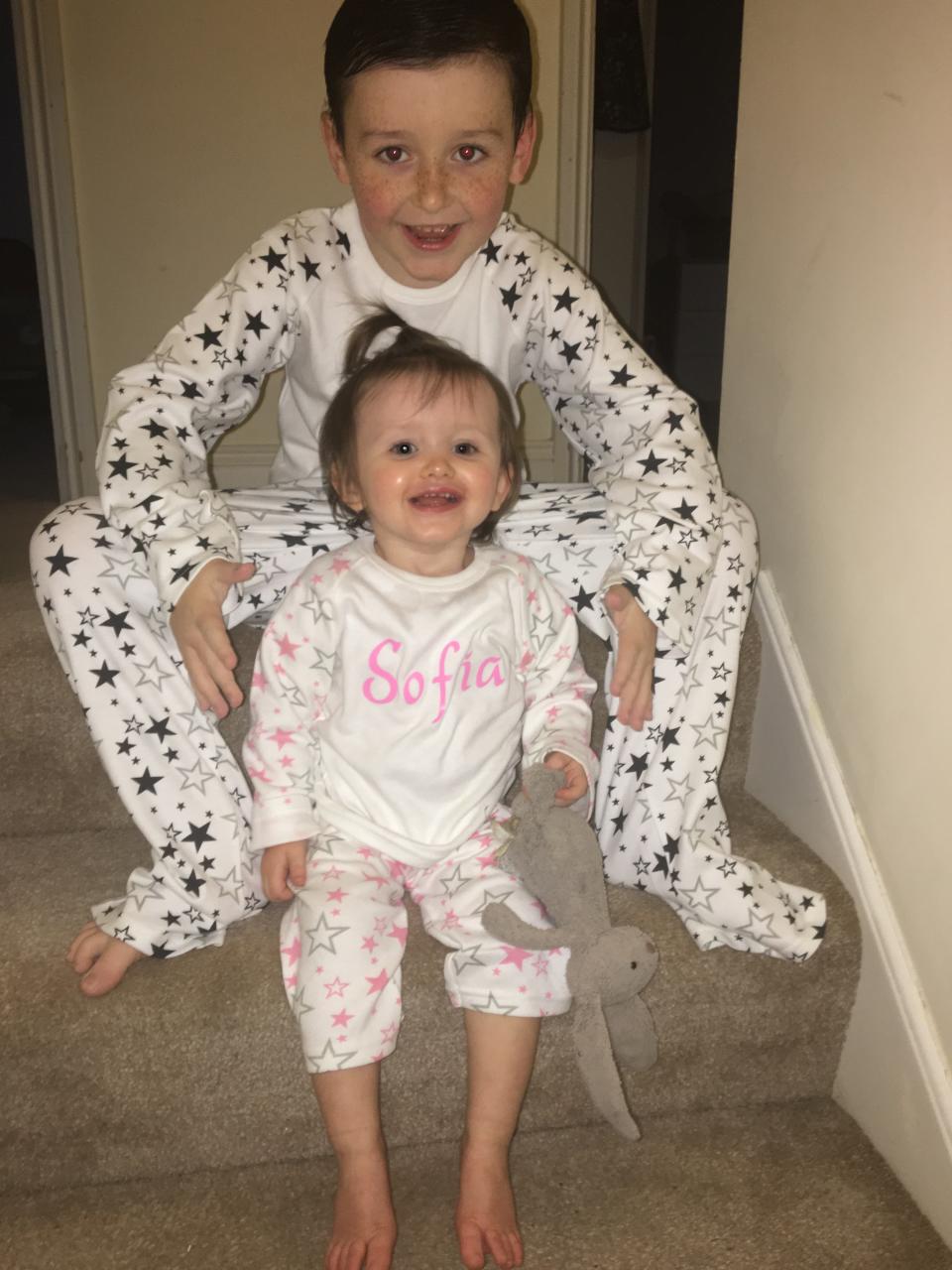 Leo and Sofia in matching pjs. (Collect/PA Real Life)