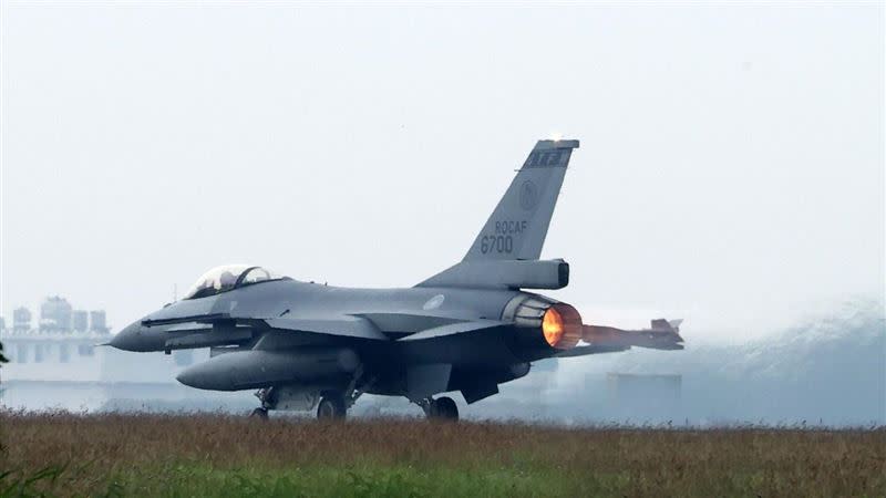 F-16V起落架故障後平安落（示意圖）。（圖／資料照）