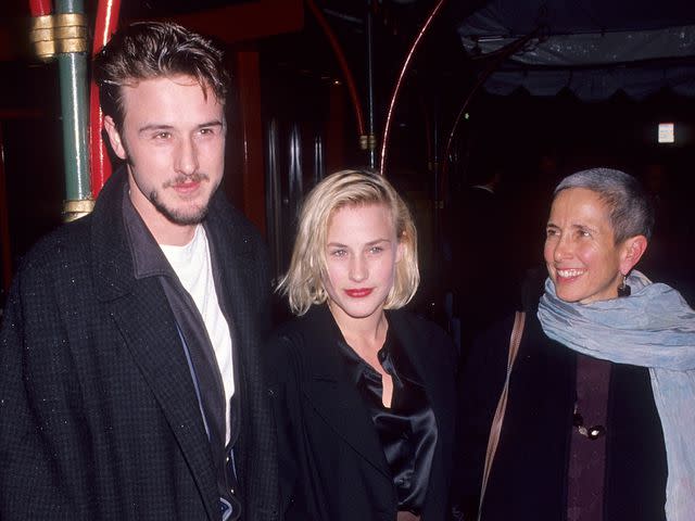 <p>Ron Galella, Ltd./Ron Galella Collection/Getty</p> David Arquette, actress Patricia Arquette and their mother Brenda Denaut (Mardi) attend the "Nowhere to Run" Hollywood Premiere on Jan. 12, 1993