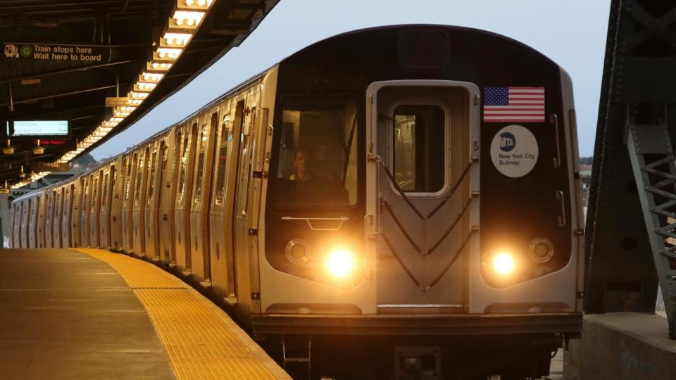 PHOTO: A subway train passes through the Smith-9 Sts station on August 3, 2023, in New York City. (Gary Hershorn/Getty Images, FILE)