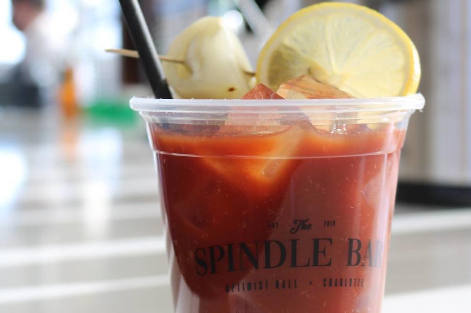 You can build your own Bloody Mary with help from the staff at Spindle Bar to complete your Sunday brunch.