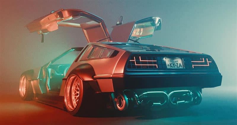 DeLorean DMC-12改裝車。（圖／翻攝Mike Rolleri IG）