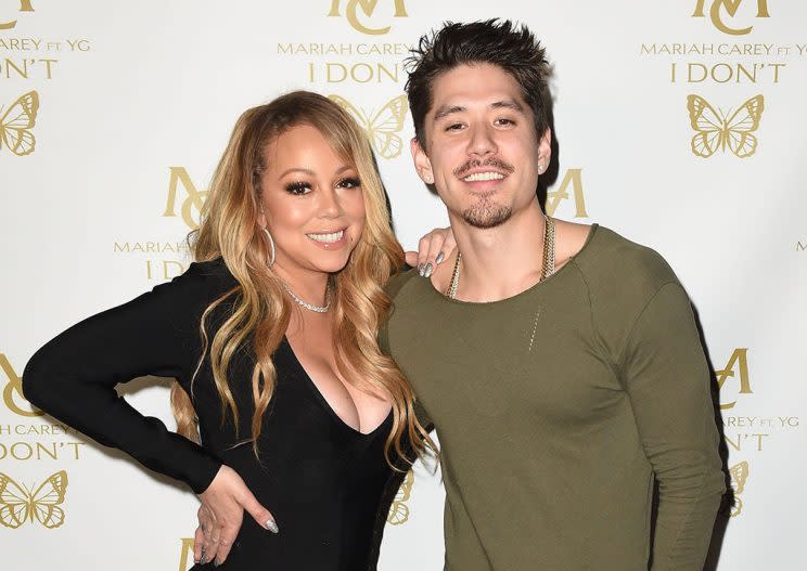Mariah Carey (L) and Bryan Tanaka attend a private party at Catch