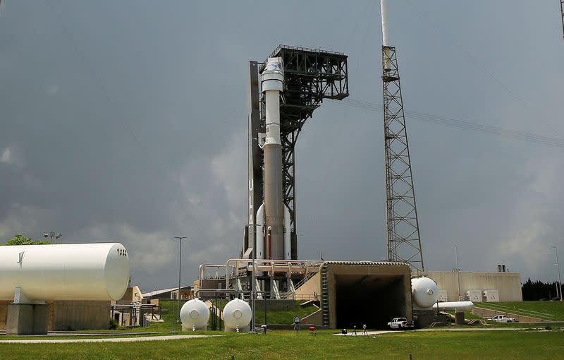 Atlas V rocket carrying Boeing's CST-100 Starliner capsule is prepared for launch to ISS, in Cape Canaveral