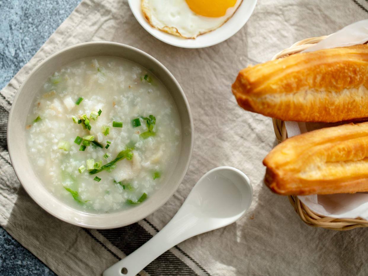 Chinese breakfast: Youtiao and fish porridge