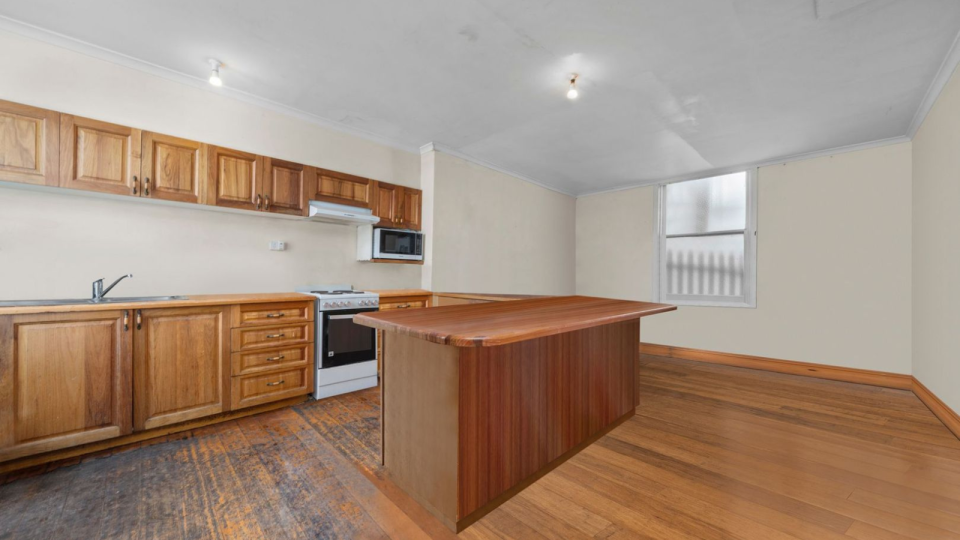 The kitchen of the $1 million property for sale in Hobart.