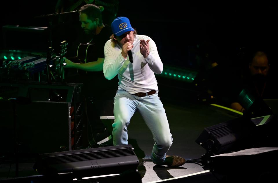 Morgan Wallen performs during his new album release show “One Thing At A Time’ at Bridgestone Arena on Friday, March 3, 2023, in Nashville, Tenn.  