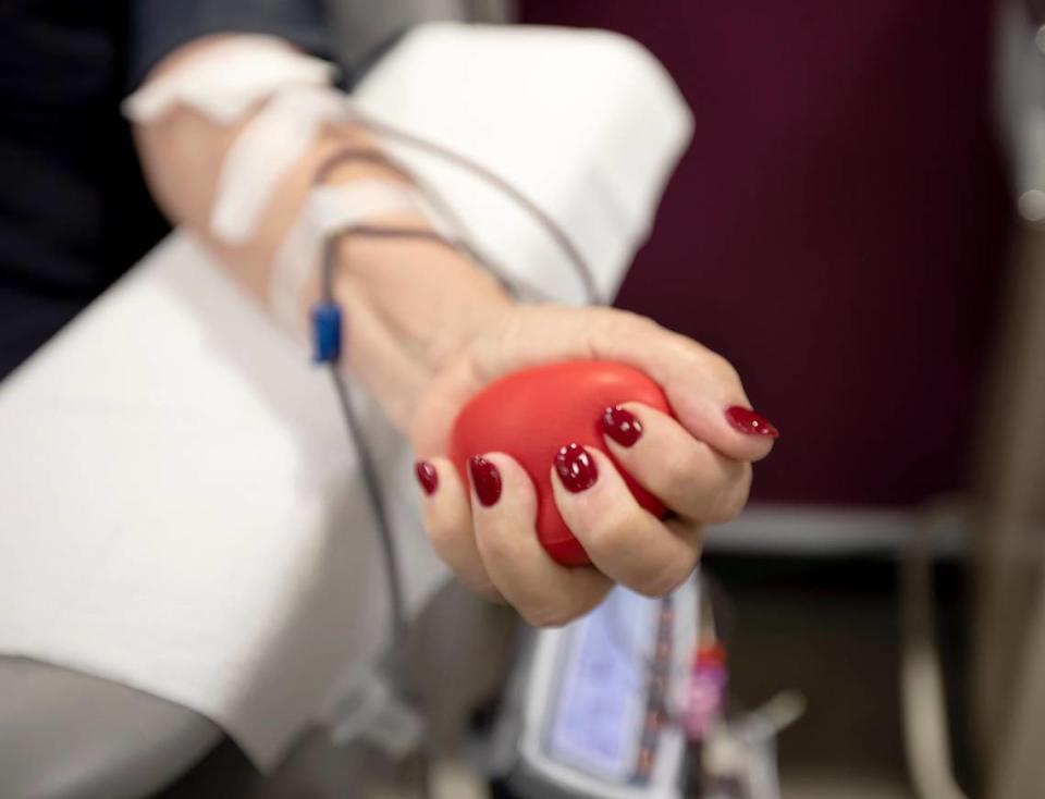 Vitalant of San Luis Obispo blood donation center is in dire need of donors to boost the blood supply during this pandemic. Jane Brennan of San Luis Obispo gives blood on a regular basis.