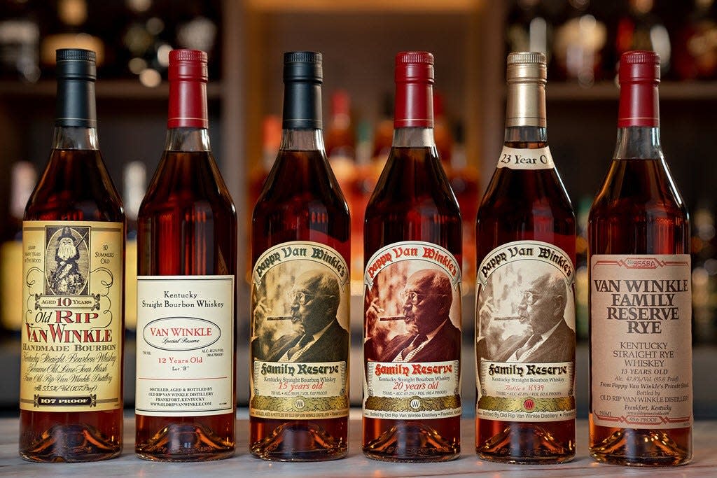 Bottles of Pappy Van Winkle bourbon can sell for thousands of dollars.