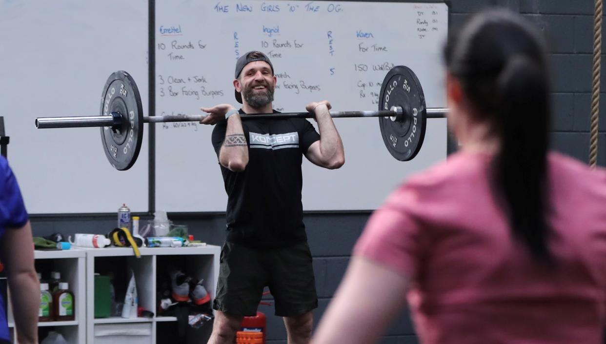 Darren O’Brien, from 3G Fitness in Athy, Co Kildare, welcomed back members on Monday morning (Niall Carson/PA)