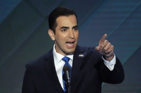 FILE PHOTO: Nevada State Senator Ruben J. Kihuen speaks on the final day of the Democratic National Convention in Philadelphia, Pennsylvania, U.S. July 28, 2016. REUTERS/Mike Segar/File Photo