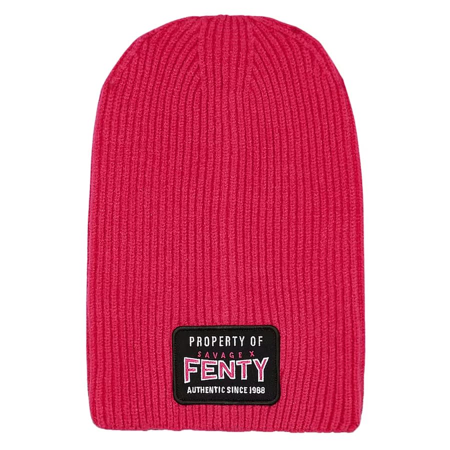 Savage X Fenty Pink Game Day LVII Cuffed Knit Hat