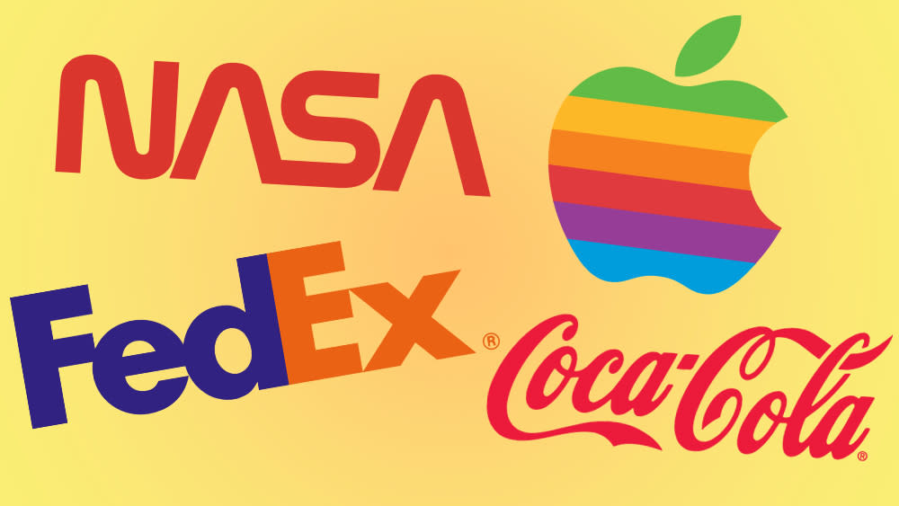  best 20th century logos comp featuring NASA, FedEx, Apple, Coca-Cola  