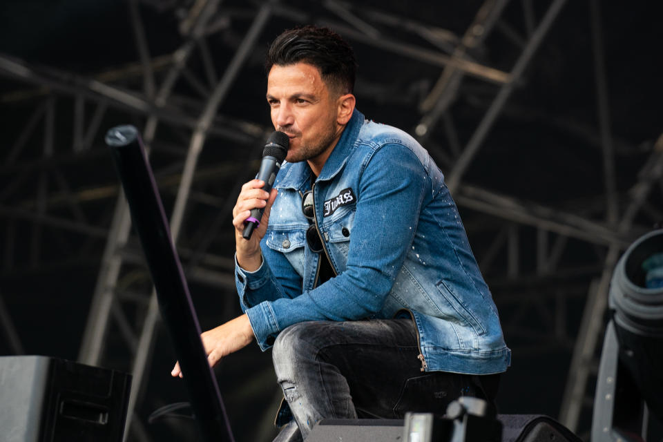 MALDON, ENGLAND - JULY 31: Peter Andre performs at Fantasia on July 31, 2021 in Maldon, England. (Photo by Lorne Thomson/Redferns)