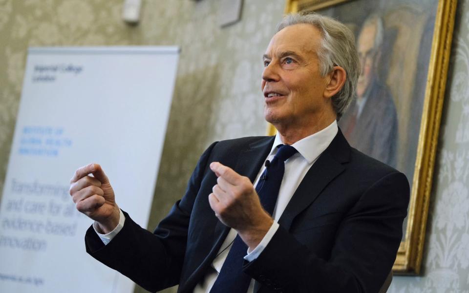 Sir Tony Blair made a speech on the future of Britain on Thursday - Owen Billcliffe/Institute of Global Health Innovation