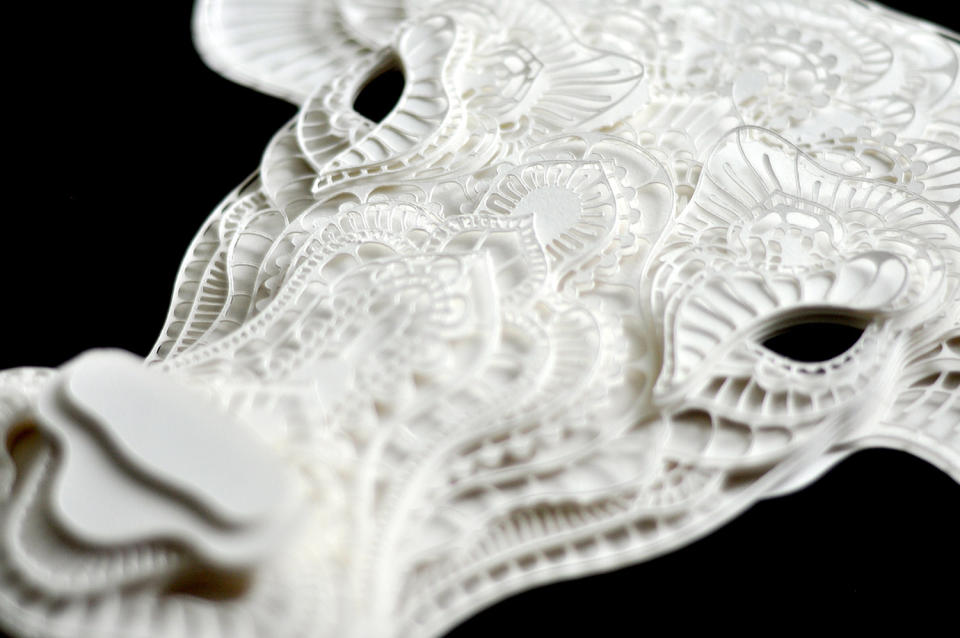 <p>Intricate paper cut outs in close up. (Photo: Patrick Cabral/Caters News </p>