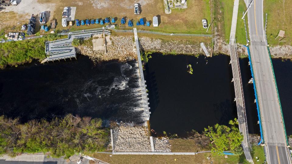This Cocoplum Waterway Control Structure 106 is one of 23 gated structures that help manage stormwater runoff in North Port. The structure compromised area has now been repaired.