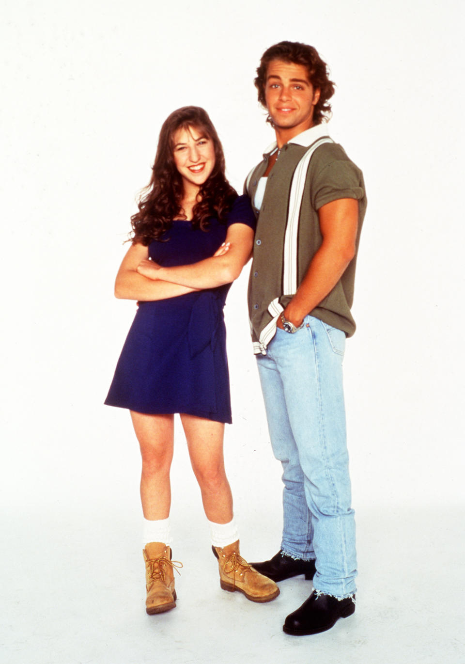 Mayim Bialik and Joey Lawrence in a publicity shot for season 5 of "Blossom." (Photo: Touchstone Pictures via Getty Images)