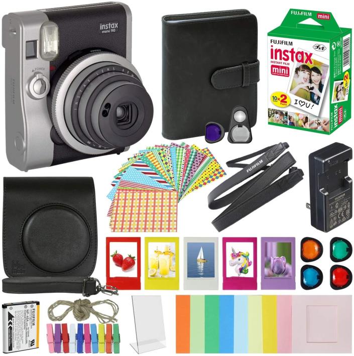 Fujifilm Instax Mini 90 Neo Classic Instant Film Camera Bundle