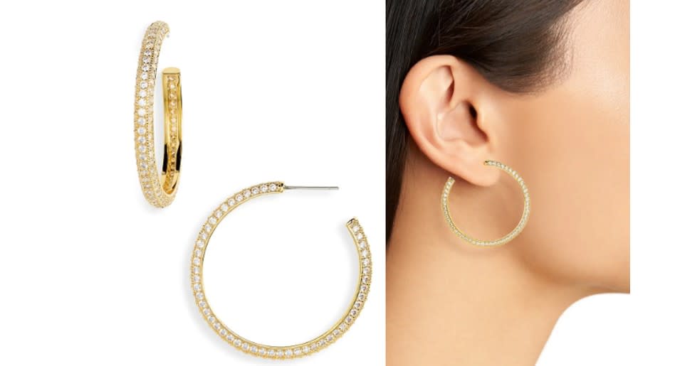 Nordstrom Cubic Zirconia Pavé Hoop Earrings - Nordstrom, $37 (originally $75)