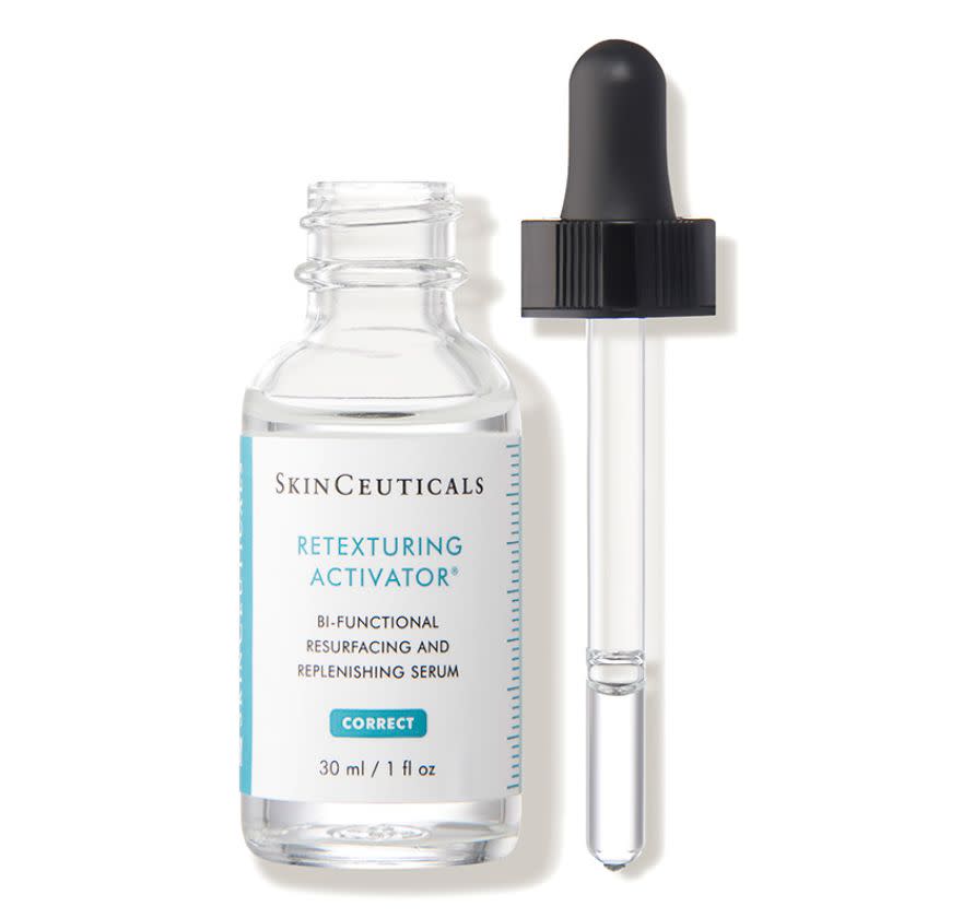 &ldquo;I&rsquo;ve tried a bunch of different serums that supposedly exfoliate, but I find this one to be most effective without irritating my skin,&rdquo; <a href="https://www.sydnestyle.com/">Sydne Summer, founder of the blog Sydne Style</a>, said of SkinCeuticals&rsquo; Retexturing Activator. The 1-ounce bottle contains hyaluronic, amino and glycolic acids to improve the skin&rsquo;s texture without drying it out. One way to extend the life of a product is to use it less frequently, but even in doing so, Summer, who&rsquo;s been using the serum for over a year, says it still provides results. &ldquo;They say you can use it twice a day, but I find it to be very effective even just applying it at night,&rdquo; she added. <br /><br /><strong><a href="https://go.skimresources.com?id=38395X987171&amp;xs=1&amp;xcust=expensiveskincare-KristenAiken-051221-&amp;url=https%3A%2F%2Fwww.dermstore.com%2Fproduct_Retexturing%2BActivator%2B_20840.htm" target="_blank" rel="noopener noreferrer">SkinCeuticals Retexturing Activator, $82</a></strong>