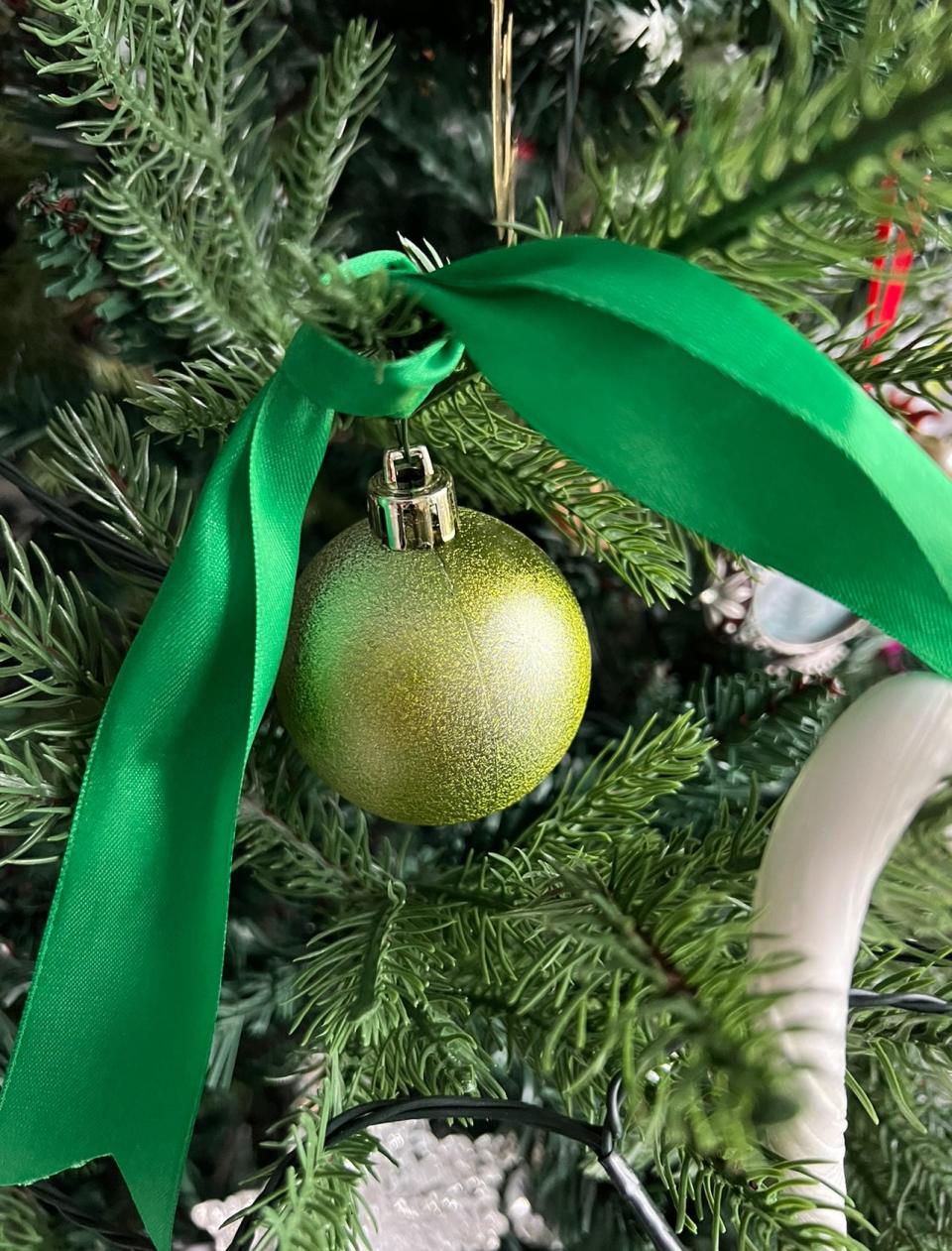 Bilotta said he likes to use ribbons rather than hooks to hang ornaments.