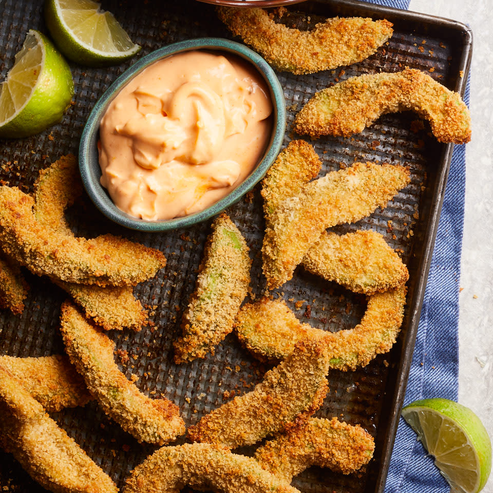 Avocado Fries with Sriracha Aioli