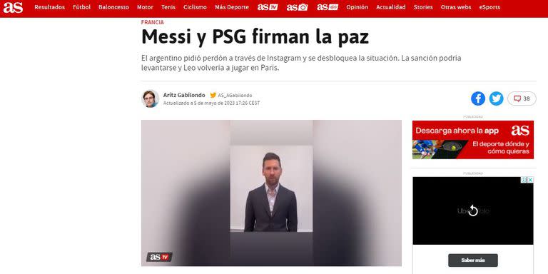 Lionel Messi pidió disculpas a la hinchada y dirigencia del PSG