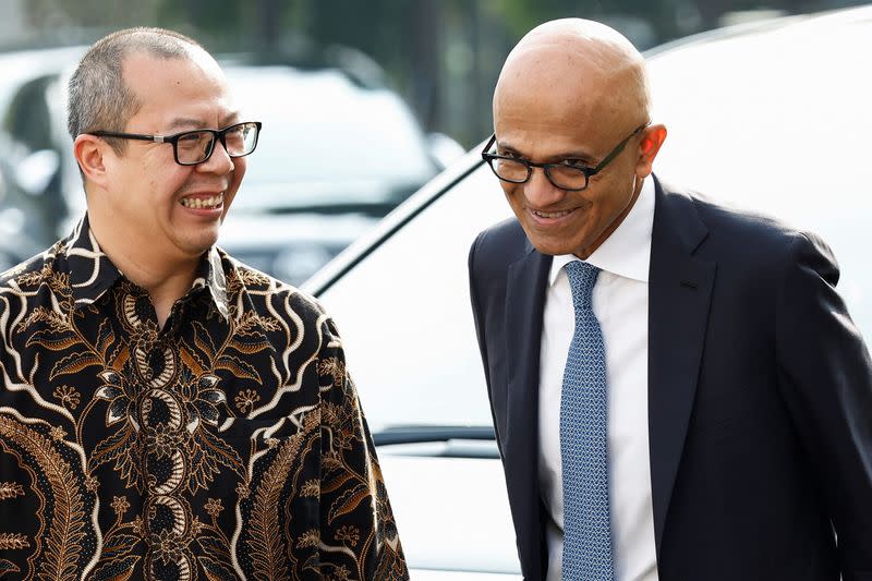 Microsoft CEO Satya Nadella visits Indonesia